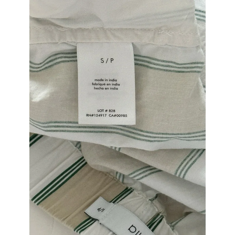 Onia Men's Small Multicolor Striped Poplin Pajama Shorts - Picture 6 of 10